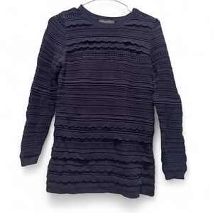 Banana Republic Blue‎ Cable Knit Ruffle Sweater Sz Small
